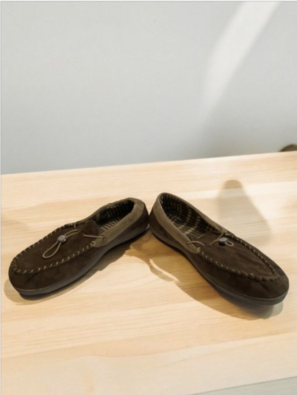 Men's House Shoe/Slipper, XL, Loafer Style, Rubber Sole, Adjustable for Width